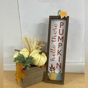 Fall Easel Tabletop Decor Pumpkin Patch